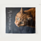 Mijn beste vriend heeft poten, Katje Schattig Wandkleed (Voorkant (horizontaal))
