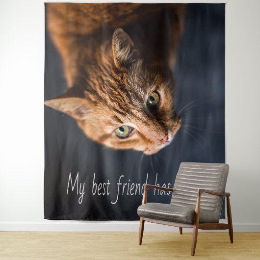 Mijn beste vriend heeft poten, Katje Schattig Wandkleed (In situ)