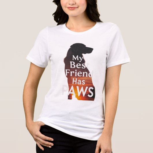 Mijn beste vriend heeft poten - Silhouet van een h Tri-Blend Shirt (Voorkant)