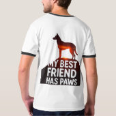 Mijn beste vriend heeft poten" - Silhouet van een T-shirt (Achterkant)