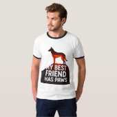 Mijn beste vriend heeft poten" - Silhouet van een T-shirt (Voorkant volledig)