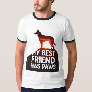 Mijn beste vriend heeft poten" - Silhouet van een  T-shirt
