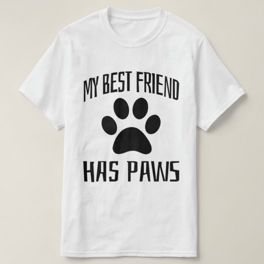 Mijn beste vriend heeft poten - T-shirt voor honde (Design voorkant)