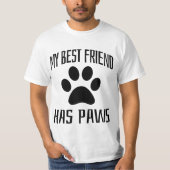 Mijn beste vriend heeft poten - T-shirt voor honde (Voorkant)