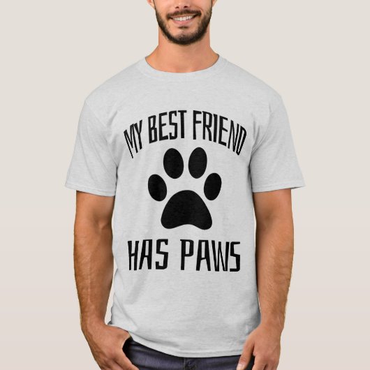 Mijn beste vriend heeft poten - T-shirt voor honde (Voorkant)