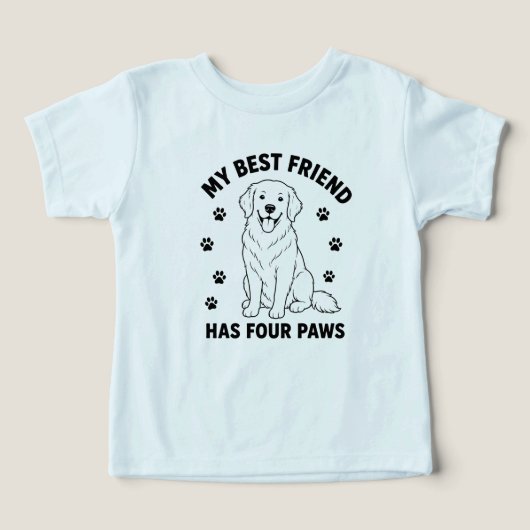 Mijn beste vriend heeft vier poten Goud Retriever (Design voorkant)