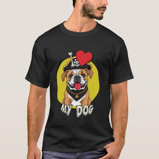 Mijn beste vriend hond buldog t-shirt (Voorkant)