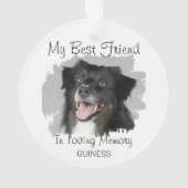 Mijn beste vriend | Huisdierherdenking Ornament (achterkant)