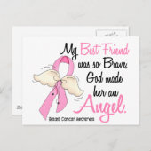 Mijn beste vriend is een engel 2 borstkanker briefkaart (Voorkant / Achterkant)