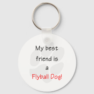 Mijn beste vriend is een flyball Dog Sleutelhanger