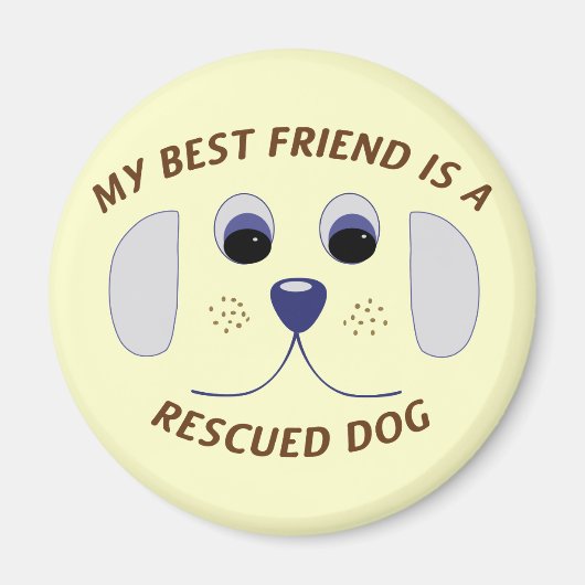 Mijn beste vriend is een geredde hond magneet (Voorkant)