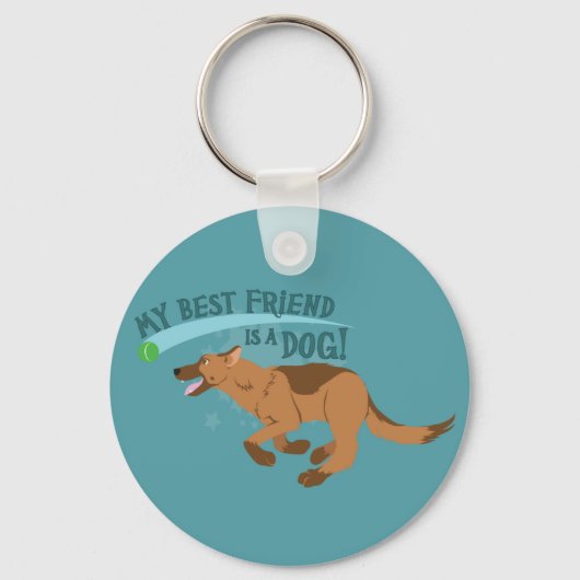 Mijn beste vriend is een hond sleutelhanger (Voorkant)