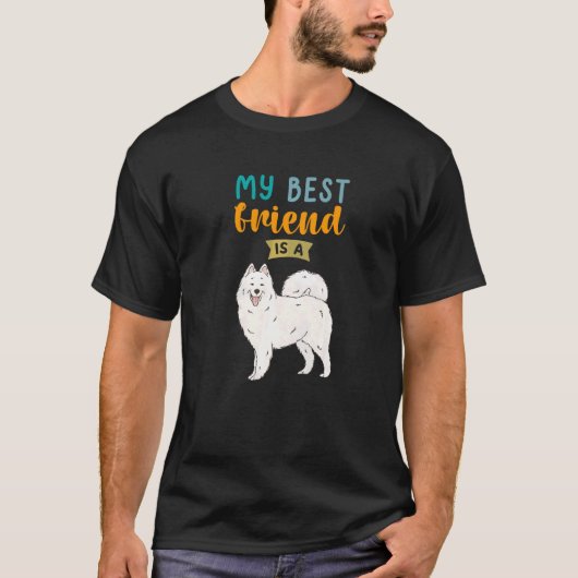 Mijn beste vriend is een Samoyed hond T-shirt (Voorkant)