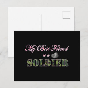 Mijn beste vriend is een soldaat - Militaire echtg Briefkaart