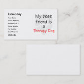Mijn beste vriend is een Therapy Dog Visitekaartje (Voorkant / Achterkant)