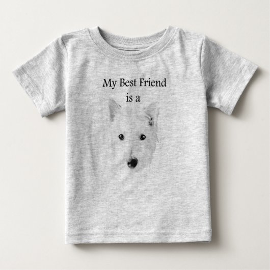 mijn beste vriend is een westie baby t-shirt (Voorkant)