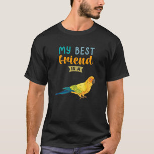 Mijn beste vriend is een zonnekont papegaai. t-shirt