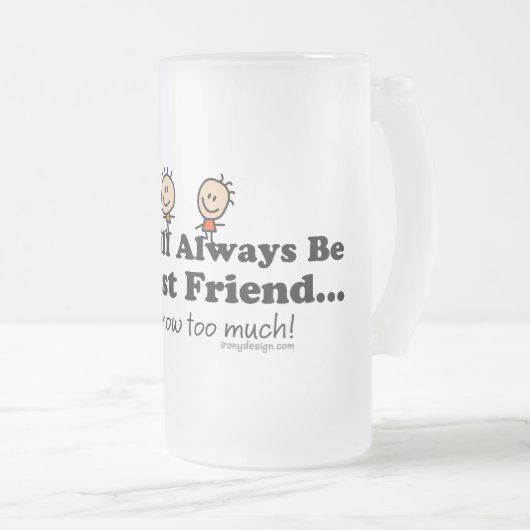 Mijn beste vriend matglas bierpul (Voorkant rechts)