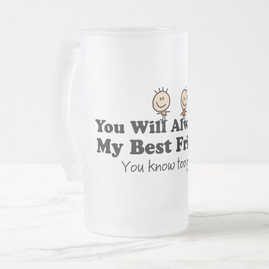 Mijn beste vriend matglas bierpul (Voorkant links)