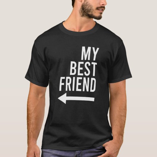 Mijn beste vriend met pijl naar rechts Bestie 2 T-shirt (Voorkant)