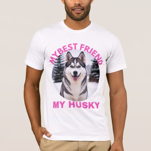 Mijn beste vriend, mijn Husky T-shirt (Voorkant)