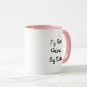 Mijn beste vriend, mijn zus, gepersonaliseerde fot mok (Voorkant rechts)