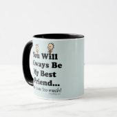 Mijn beste vriend mok (Voorkant links)