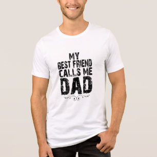 Mijn beste vriend noemt me PAPA gelukkige verjaard Tri-Blend Shirt