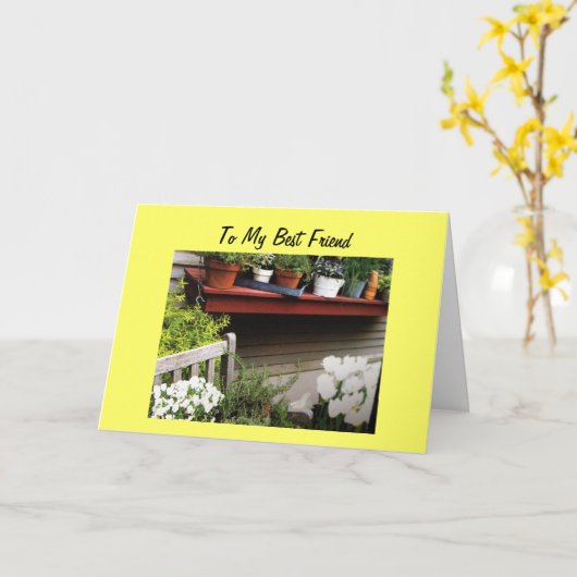 MIJN BESTE VRIEND OP JE 50E VERJAARDAG KAART (Gele Bloem)