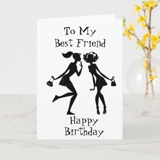 ***MIJN BESTE VRIEND*** OP JE VERJAARDAG KAART (Gele Bloem)