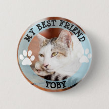 Mijn beste vriend, Pawprints Cat Photo Button