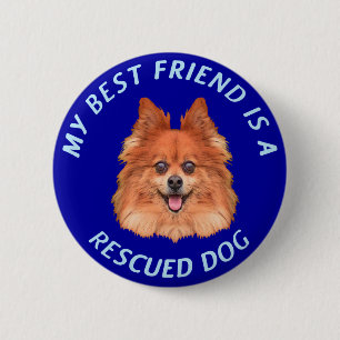 Mijn beste vriend (Pommeren) Ronde Button 5,7 Cm