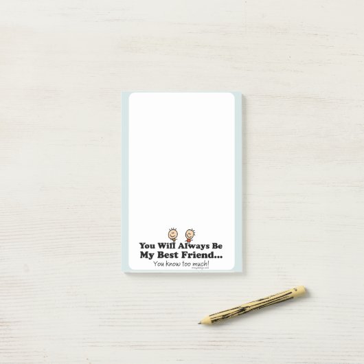 Mijn beste vriend post-it® notes (Op bureau)