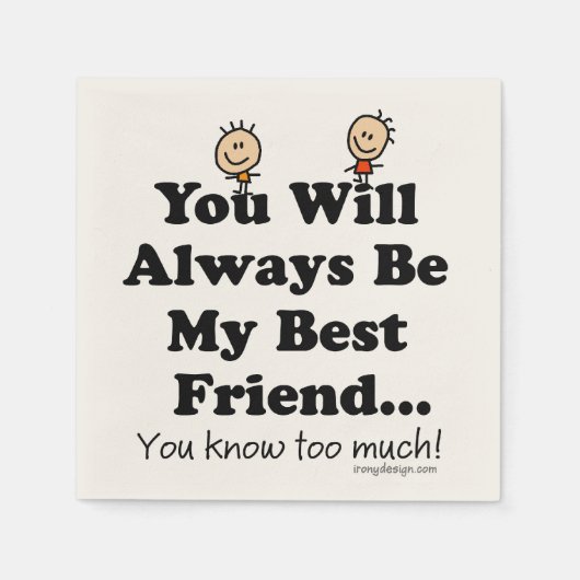 Mijn beste vriend servetten (Voorkant)
