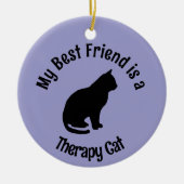 Mijn beste vriend (Therapy Cat) Keramisch Ornament (Voorkant)
