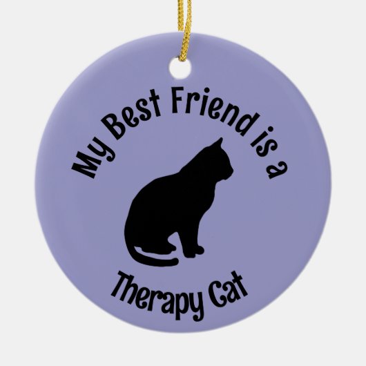Mijn beste vriend (Therapy Cat) Keramisch Ornament (Voorkant)