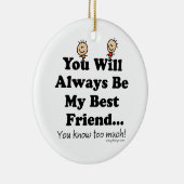 Mijn beste vrienden in Keepasoeramenten Keramisch Ornament (Rechts)