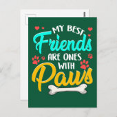 Mijn beste vrienden zijn die met pogen briefkaart (Voorkant / Achterkant)