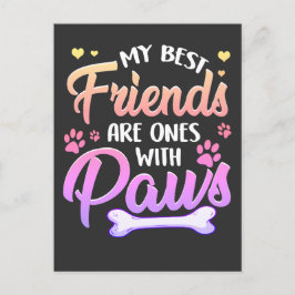 Mijn beste vrienden zijn die met pogen briefkaart