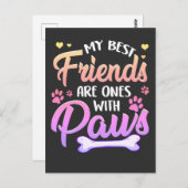 Mijn beste vrienden zijn die met pogen briefkaart (Voorkant / Achterkant)