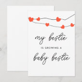 Mijn beste vriendin is zwanger Wordt mama Zwangers Bedankkaart (Voorkant / Achterkant)