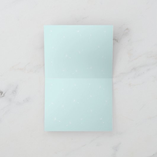 Mijn beste wensen! Baby shower bedankkaart (turquo (Binnen)