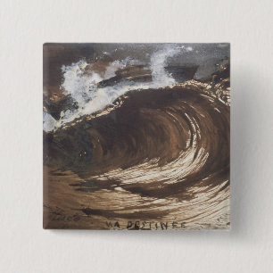 Mijn bestemming, 1857 vierkante button 5,1 cm