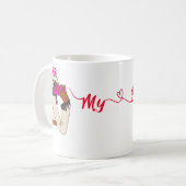 Mijn Bestie Call Mok - Meisjes Chatten Ontwerp (Voorkant links)