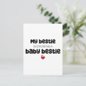 Mijn bestie groeit een baby bestie briefkaart (Staand voorkant)