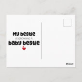 Mijn bestie groeit een baby bestie briefkaart (Achterkant)
