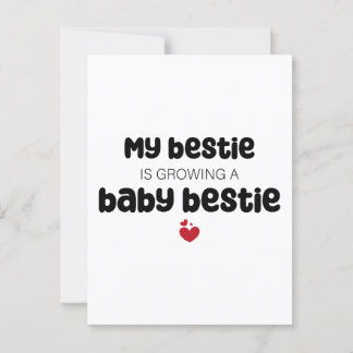 Mijn bestie groeit een baby bestie briefkaart