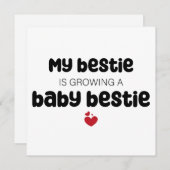 Mijn bestie groeit een baby bestie kaart (Voorkant / Achterkant)