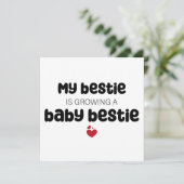 Mijn bestie groeit een baby bestie kaart (Staand voorkant)