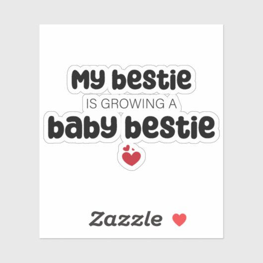 Mijn bestie groeit een baby bestie sticker (Vel)